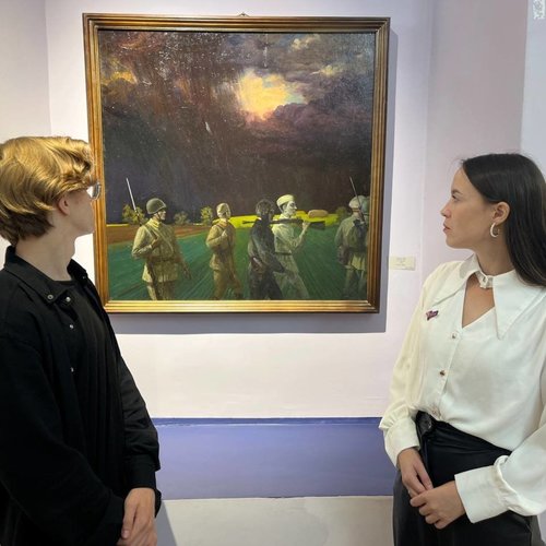 НА ВЫСТАВКУ "ХУДОЖНИКИ ПОБЕДЫ"  ПО ПУШКИНСКОЙ КАРТЕ