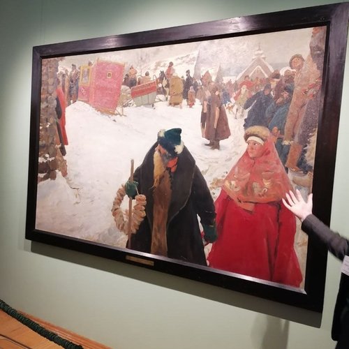 7А класс на выставке "Три шедевра Третьяковской галереи" 7А класс на выставке "Три шедевра Третьяковской галереи"