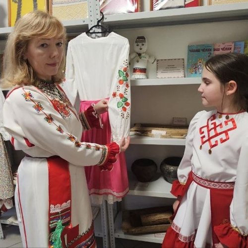 День чувашской вышивки в школьном музее