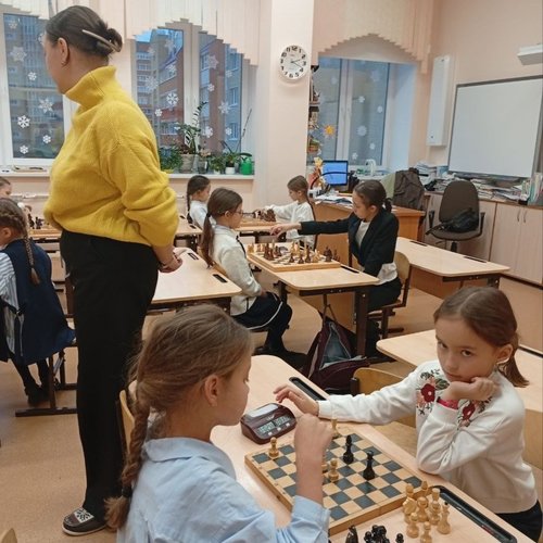 Школьный шахматный турнир среди девочек 1-6 классов