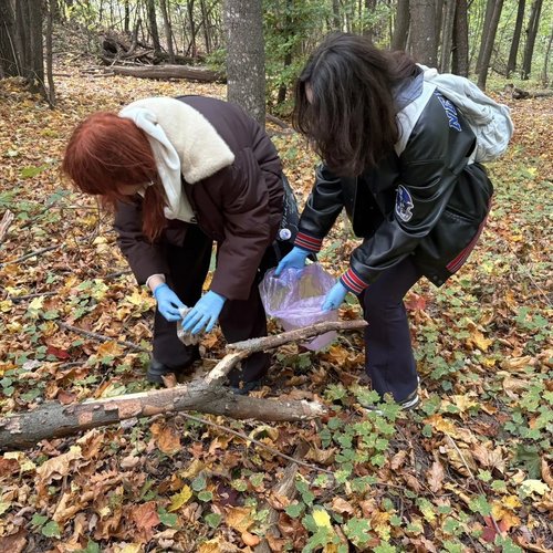 Старшеклассники СОШ № 1 провели экологическую акцию в роще на улице Гладкова